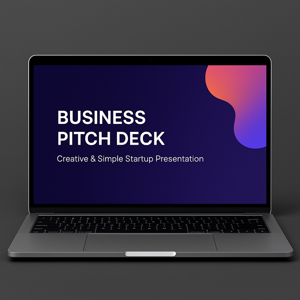 Colorful Business Pitch Deck PowerPoint Template  Startup & Investor Presentation